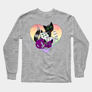 Three Ace Kitties Long Sleeve T-Shirt